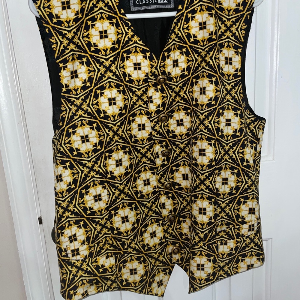 Vintage authentic Gianni Versace V2 iconic gold & black vest